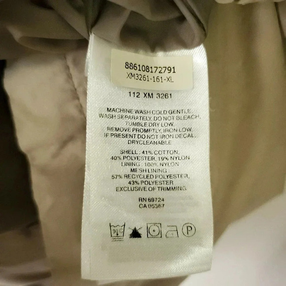 Columbia Full Zip Jacket Men's XL Beige Cream Pockets Windbreaker High Neck - Picture 7 of 12